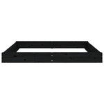 Zandbak Met Bankjes Vierkant Massief Grenenhout Zwart