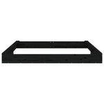 Zandbak Met Bankjes Vierkant Massief Grenenhout Zwart