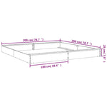 Zandbak Met Bankjes Vierkant Massief Grenenhout Zwart