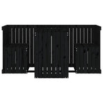 Balkonset 2-Zits Massief Grenenhout Zwart