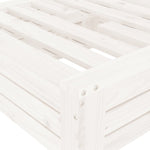 Parasolvoetbedekking Massief Grenenhout Wit