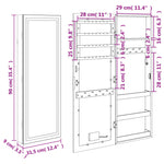 Sieradenkast Met Spiegel En Led Wandgemonteerd