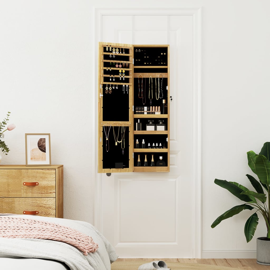 Sieradenkast Met Spiegel En Led Wandgemonteerd