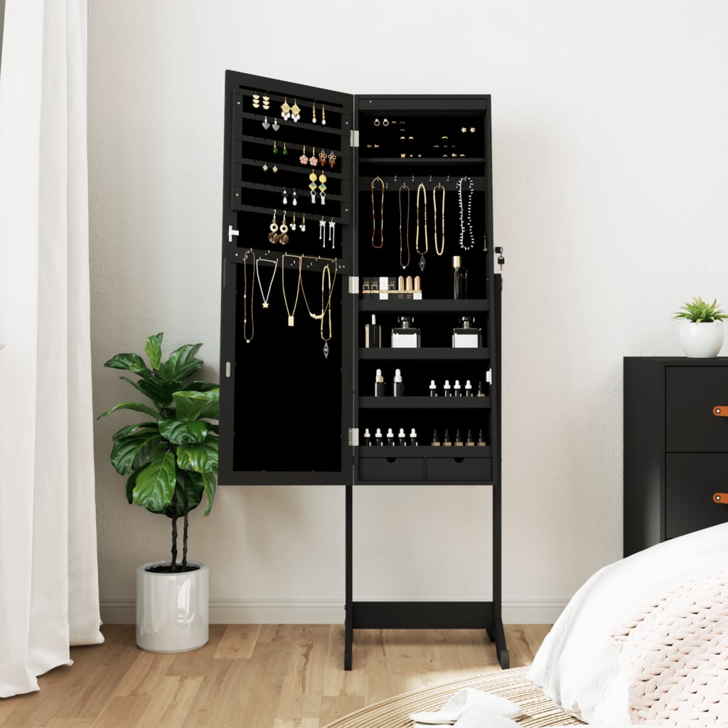 Sieradenkast Met Spiegel En Led-Verlichting Vrijstaand