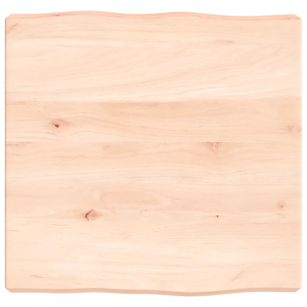 Tafelblad Natuurlijke Rand 40X40X(2-6) Cm Massief Eikenhout Naturel