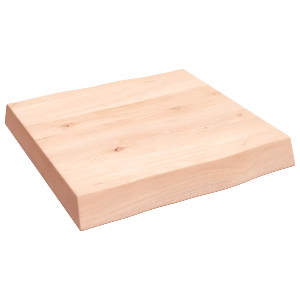 Tafelblad Natuurlijke Rand 40X40X(2-6) Cm Massief Eikenhout Naturel