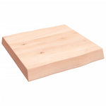 Tafelblad Natuurlijke Rand 40X40X(2-6) Cm Massief Eikenhout Naturel