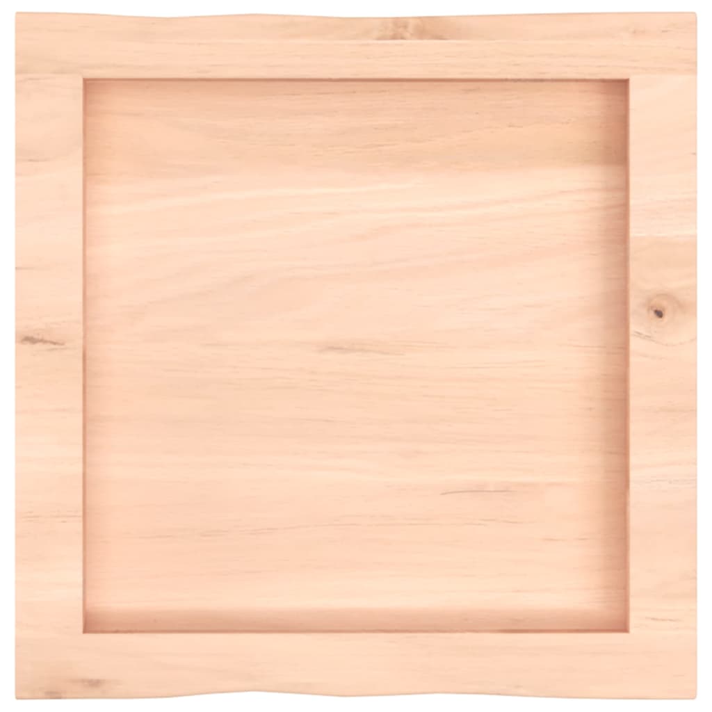 Tafelblad Natuurlijke Rand 40X40X(2-6) Cm Massief Eikenhout Naturel