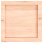 Tafelblad Natuurlijke Rand 40X40X(2-6) Cm Massief Eikenhout Naturel
