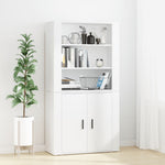 Hoge Kast Bewerkt Hout