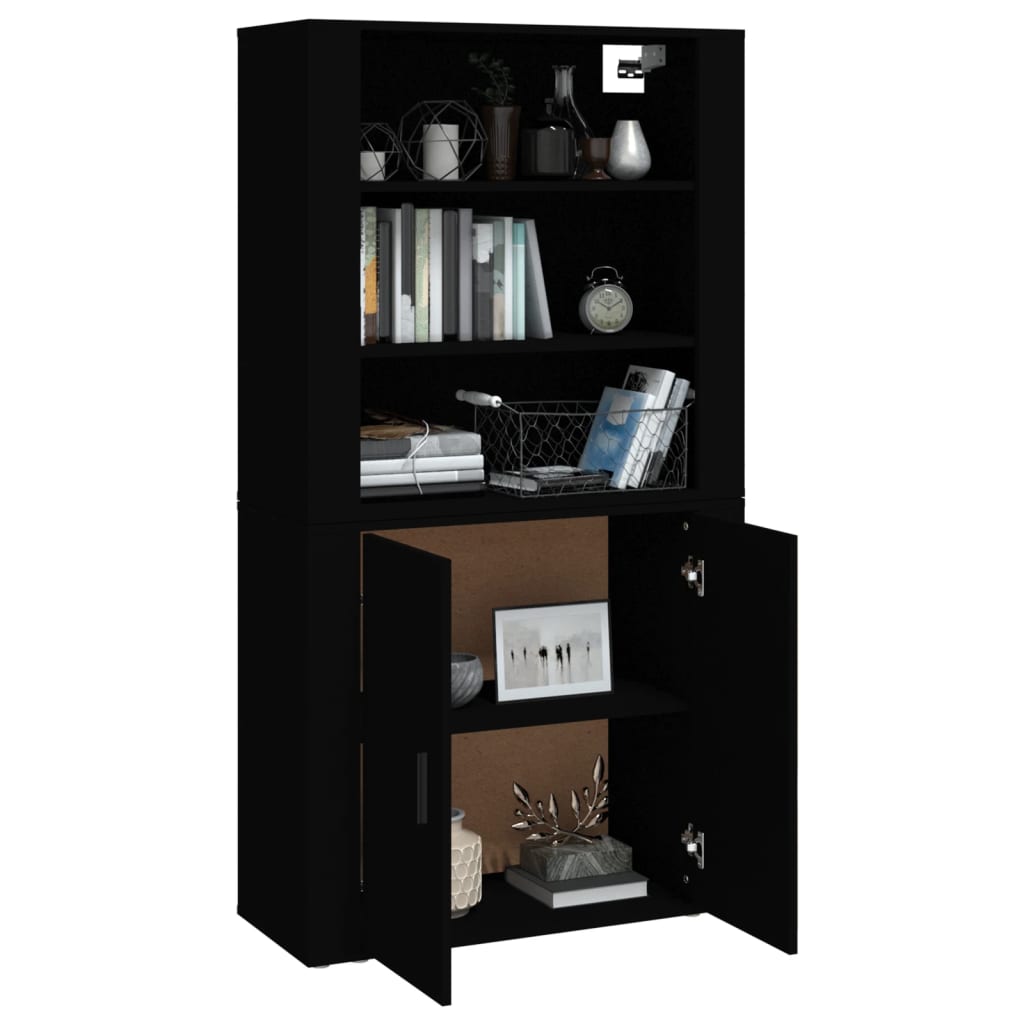 Hoge Kast Bewerkt Hout
