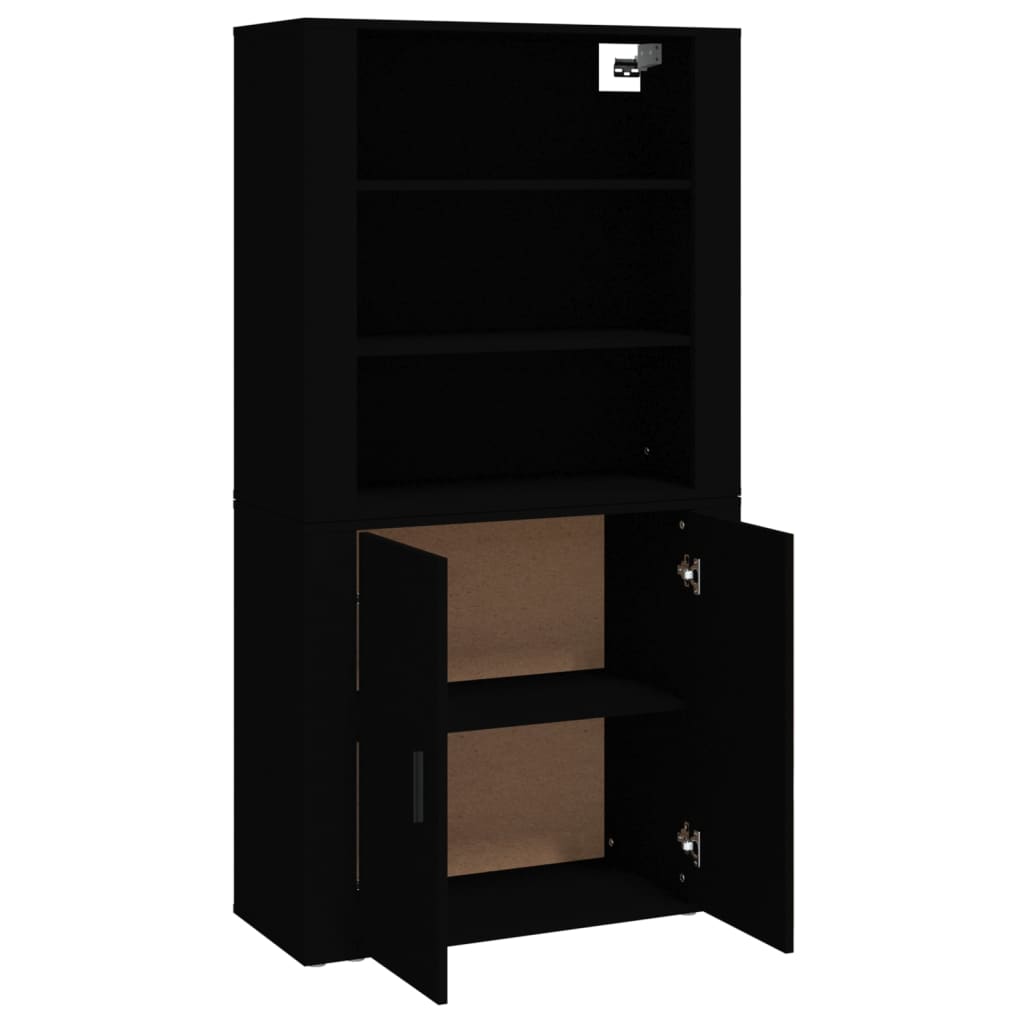 Hoge Kast Bewerkt Hout