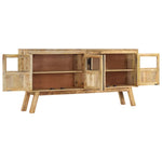 Dressoir 160X30X76 Cm Massief Mangohout Bruin En Zwart