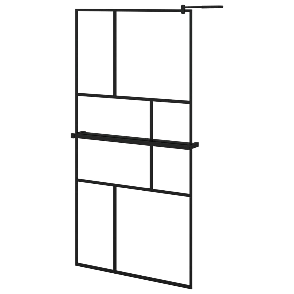 Inloopdouchewand Met Schap Esg-Glas Aluminium