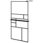 Inloopdouchewand Met Schap Esg-Glas Aluminium