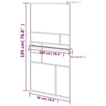 Inloopdouchewand Met Schap Esg-Glas Aluminium