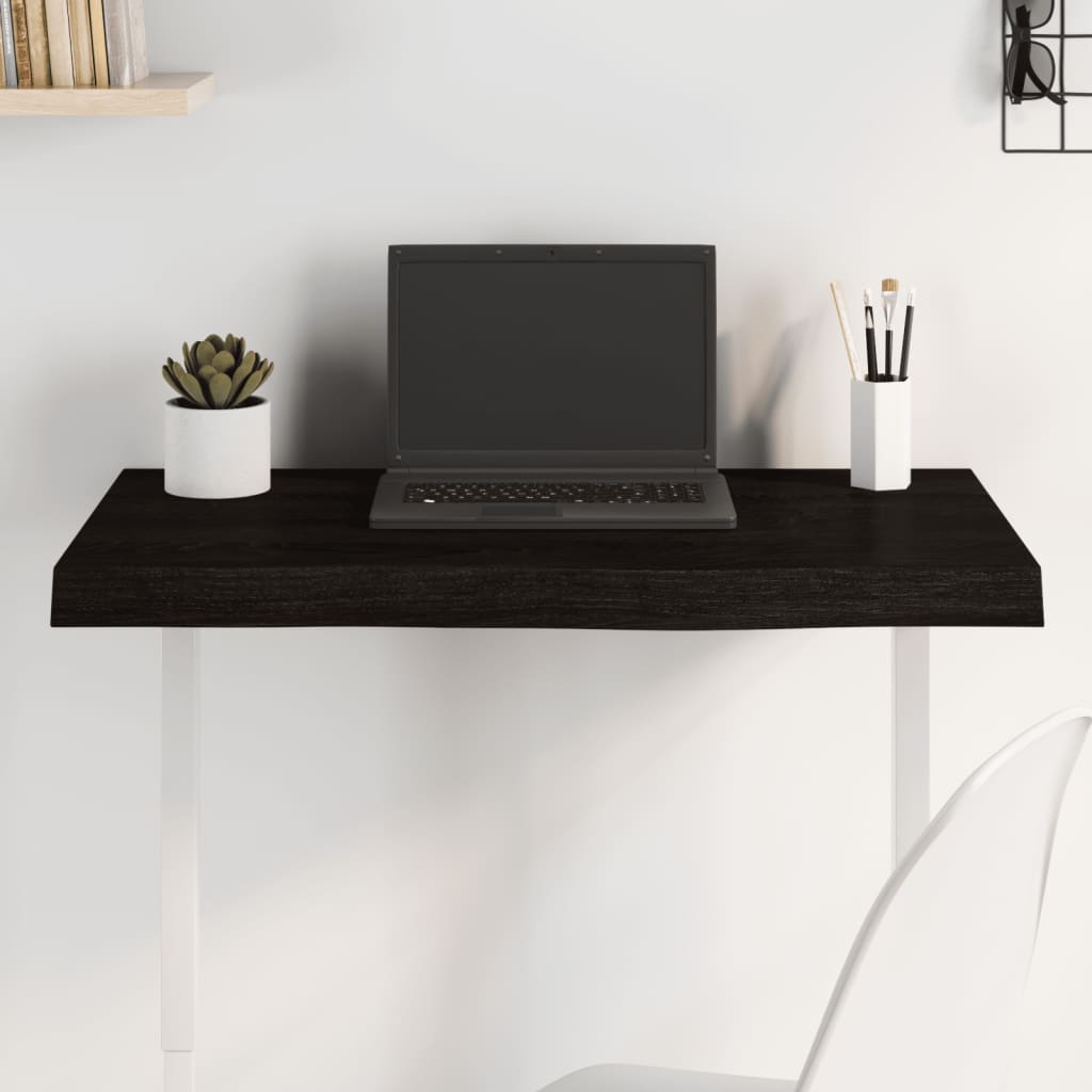 Tafelblad Behandeld Massief Eikenhout Donkerbruin