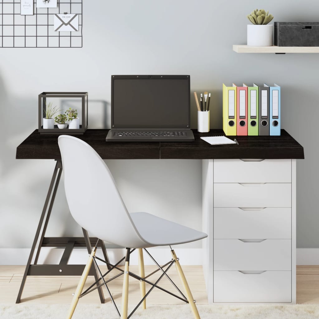 Tafelblad Behandeld Massief Eikenhout Donkerbruin