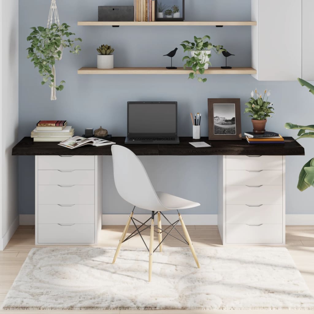 Tafelblad Behandeld Massief Eikenhout Donkerbruin