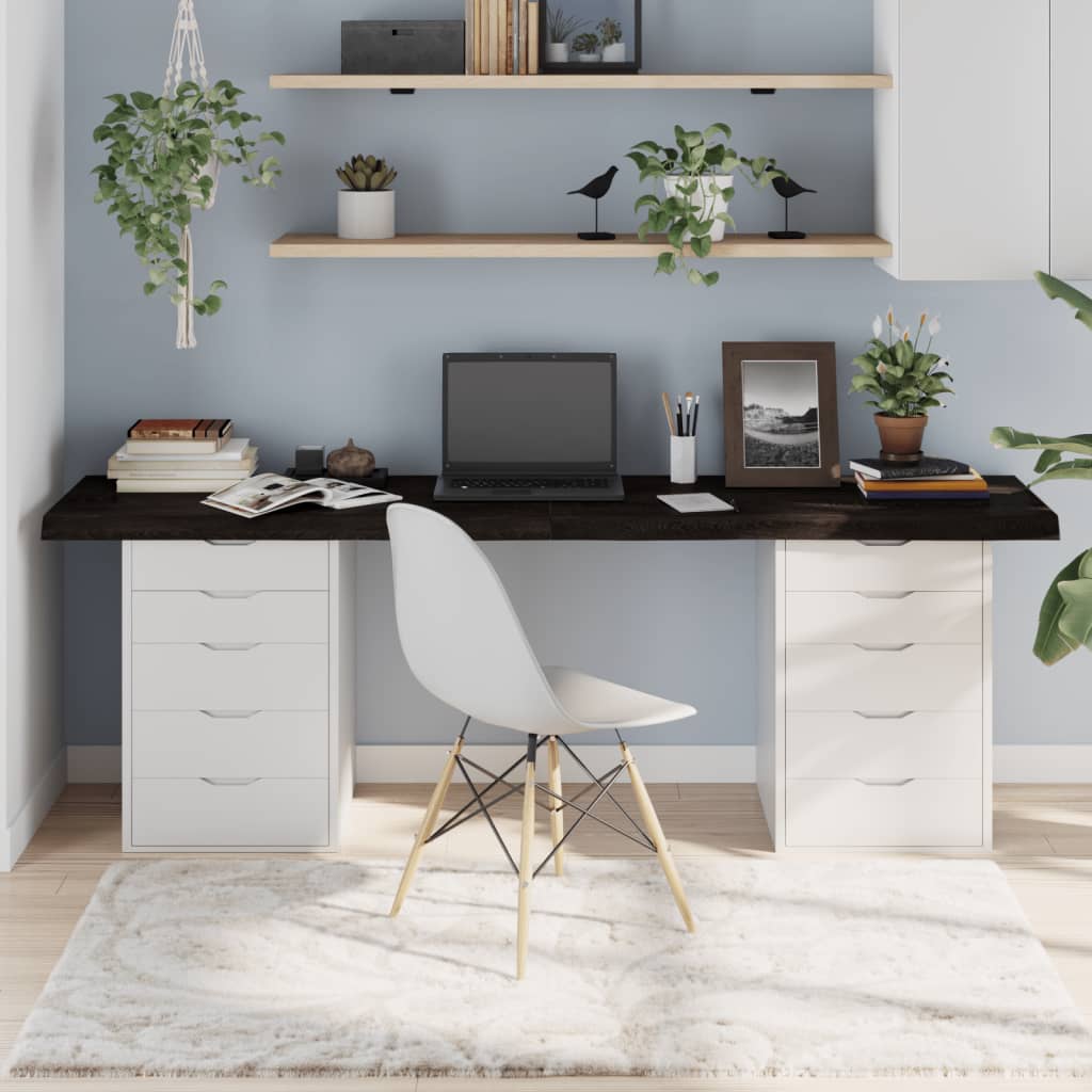 Tafelblad Behandeld Massief Eikenhout Donkerbruin