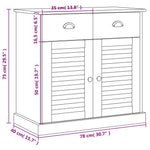Dressoir Met Lades Vigo 78X40X75 Cm Massief Grenenhout