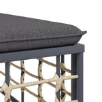 5-Delige Loungeset Met Kussens Poly Rattan Antracietkleurig
