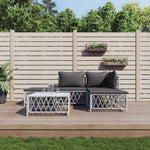 5-Delige Loungeset Met Kussens Staal