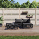 5-Delige Loungeset Met Kussens Staal