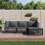 5-Delige Loungeset Met Kussens Staal