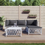5-Delige Loungeset Met Kussens Staal
