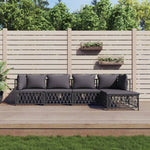 5-Delige Loungeset Met Kussens Staal