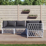 5-Delige Loungeset Met Kussens Staal