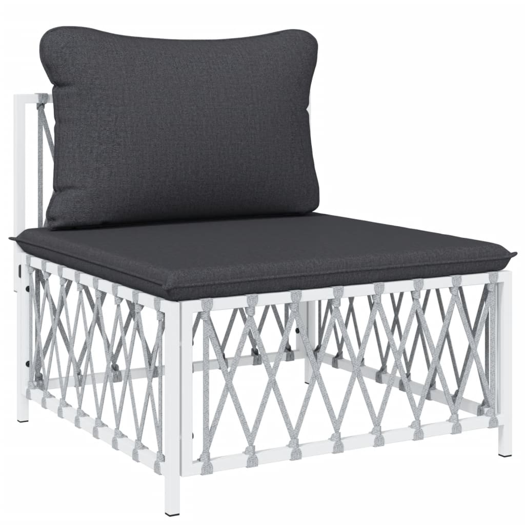 5-Delige Loungeset Met Kussens Staal