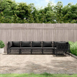 5-Delige Loungeset Met Kussens Staal