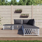 5-Delige Loungeset Met Kussens Staal