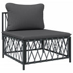 8-Delige Loungeset Met Kussens Staal Kleurig