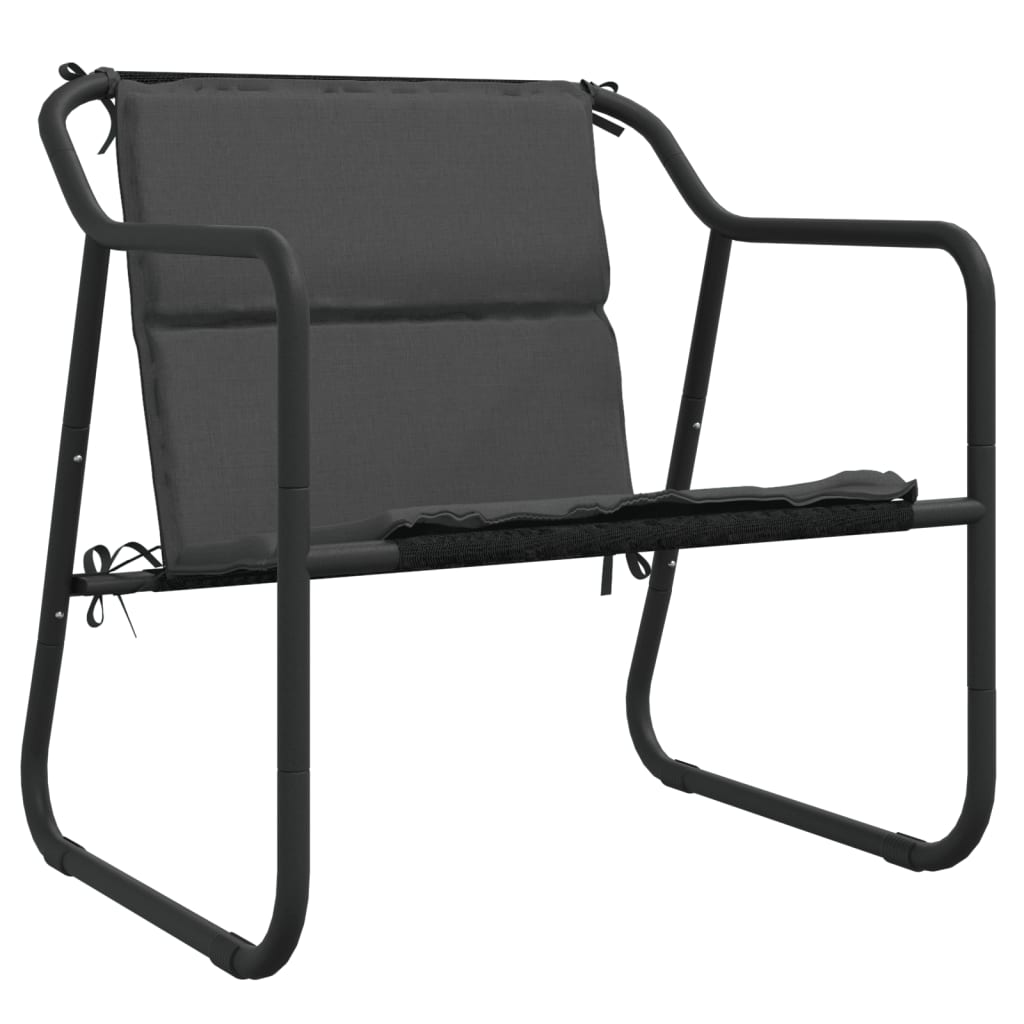 4-Delige Loungeset Met Kussens Staal Antracietkleurig