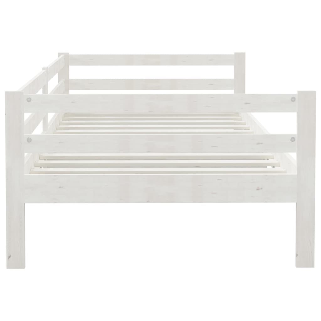 Slaapbank Zonder Matras 90X200 Cm Massief Grenenhout Wit