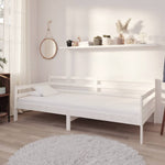 Slaapbank Zonder Matras 90X200 Cm Massief Grenenhout Wit