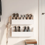 Schoenenrekken Massief Grenenhout Wit