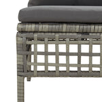 6-Delige Loungeset Met Kussens Poly Rattan Grijs