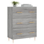 Dressoir 69,5X34X90 Cm Bewerkt Hout Eikenkleurig