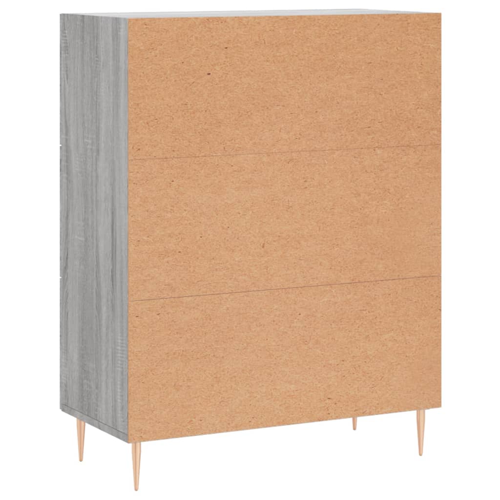 Dressoir 69,5X34X90 Cm Bewerkt Hout Eikenkleurig