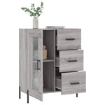 Dressoir 69,5X34X90 Cm Bewerkt Hout Eikenkleurig