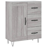 Dressoir 69,5X34X90 Cm Bewerkt Hout Eikenkleurig