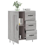 Dressoir 69,5X34X90 Cm Bewerkt Hout Eikenkleurig