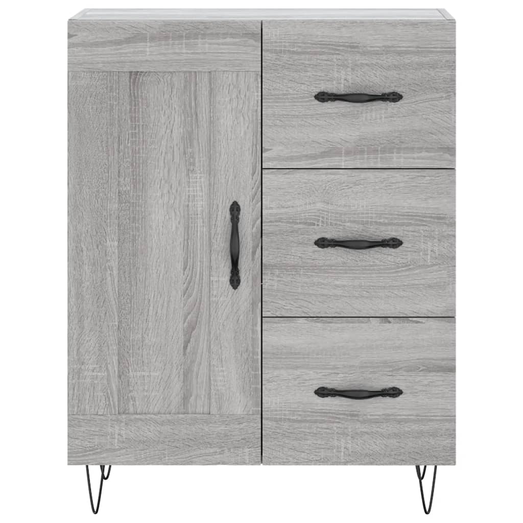 Dressoir 69,5X34X90 Cm Bewerkt Hout Eikenkleurig