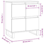 Dressoir 60X35X70 Cm Bewerkt Hout
