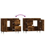 Badkamerkast 65X33X60 Cm Bewerkt Hout Kleurig