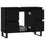 Badkamerkast 80X33X60 Cm Bewerkt Hout